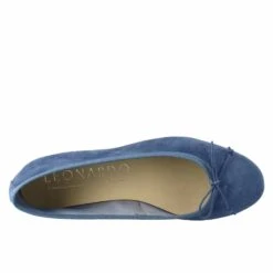 Light Blue Women's Ballet Flats In Smooth Leather, Unlined -Shoes Store ballerine leggere da donna in pelle 7216camoscioblu 5