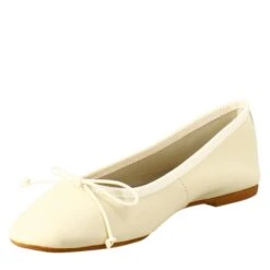 Light Beige Women's Ballet Flats In Smooth Leather -Shoes Store ballerine leggere da donna in pelle 7216nappabeige 4