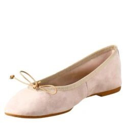 Light Pink Suede Women's Ballet Flats Without Lining -Shoes Store ballerine leggere da donna in pelle 7216nappacipria 4