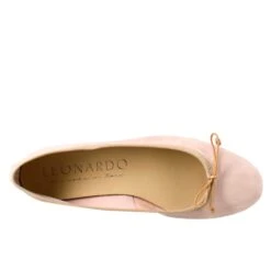 Light Pink Suede Women's Ballet Flats Without Lining -Shoes Store ballerine leggere da donna in pelle 7216nappacipria 5