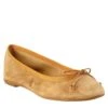Light Brown Suede Women's Ballet Flats Without Lining -Shoes Store ballerine leggere da donna in pelle 7216nappacuoio 2