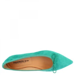 Women's Handmade Pointed Toe Slip-on Ballet Flats Shoes In Turquoise Suede Leather -Shoes Store ballerine slip on a punta da donna fatte a mano in pelle di camoscio turchese 2955f744 945f 430d a37d 36688e9cbc6d