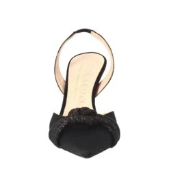 Women's Décolleté In Black Satin With Accessory Handmade In Italy -Shoes Store de CC 81collete CC 81 da donna in raso 1784nero 3