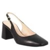 Women's Slingback Décolleté In Black Pointed Toe Leather
