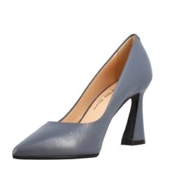 Pointed Toe Décolleté In Light Blue Leather -Shoes Store decollete donna pelle celeste 1606 4