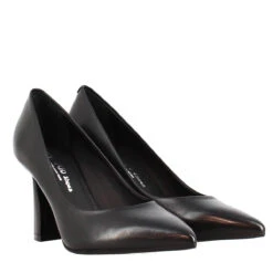 High Heel Decollete In Black Vienna Leather -Shoes Store decollete donna pelle nero 1606 6