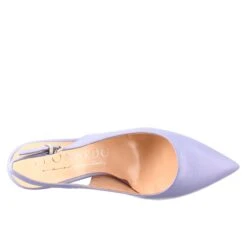 Décolleté With High Heels For Woman In Wisteria Color Leather -Shoes Store decollette CC 80 chanel da donna in pelle 1607glicine 5