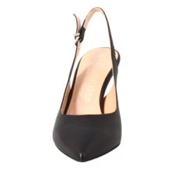 Décolleté With High Heels For Women In Black Leather -Shoes Store decollette CC 80 chanel da donna in pelle 1607nero 3
