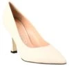 Women's Décolleté In Beige Leather With Pointed Toe -Shoes Store decollette CC 80 da donna in pelle a punta 1606crema 2