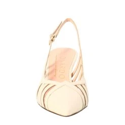 Women's Décolleté In Beige Patent Leather With Pointed Toe -Shoes Store decollette CC 80 da donna in pelle verniciata 5504crema 3