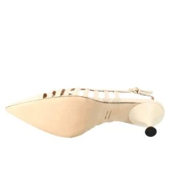 Women's Décolleté In Beige Patent Leather With Pointed Toe -Shoes Store decollette CC 80 da donna in pelle verniciata 5504crema 6