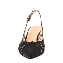 Women's Décolleté In Black Patent Leather With Pointed Toe -Shoes Store decollette CC 80 da donna in pelle verniciata 5504nero 3