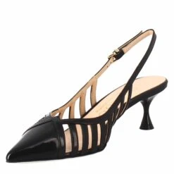 Women's Décolleté In Black Patent Leather With Pointed Toe -Shoes Store decollette CC 80 da donna in pelle verniciata 5504nero 4