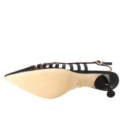 Women's Décolleté In Black Patent Leather With Pointed Toe -Shoes Store decollette CC 80 da donna in pelle verniciata 5504nero 6