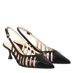 Women's Décolleté In Black Patent Leather With Pointed Toe -Shoes Store decollette CC 80 da donna in pelle verniciata 5504nero 7