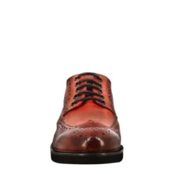 Women's Derby With Paupa Brogue Details In Red Washed Leather -Shoes Store derby da donna con dettagli brogue 3577338PAPUACHILIOIL 3