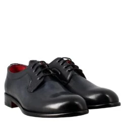 Elegant Blue Derby For Men In Smooth Leather -Shoes Store derby da uomo in pelle 11275blu 7
