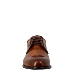 Elegant Brown Derby For Men In Smooth Leather -Shoes Store derby da uomo in pelle 11275marrone 3