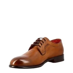 Elegant Brown Derby For Men In Smooth Leather -Shoes Store derby da uomo in pelle 11275marrone 4