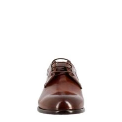 Elegant Dark Brown Derby For Men In Smooth Leather -Shoes Store derby da uomo in pelle 11275marronescuro 3