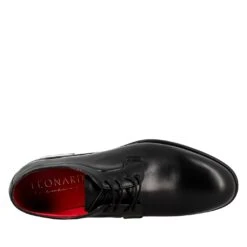 Elegant Black Derby For Men In Smooth Leather -Shoes Store derby da uomo in pelle 11275nero 5