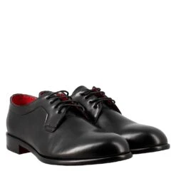 Elegant Black Derby For Men In Smooth Leather -Shoes Store derby da uomo in pelle 11275nero 7