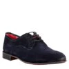 Elegant Blue Derby For Men In Suede -Shoes Store derby da uomo in pelle scamosciata 11316blu 2