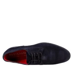 Elegant Blue Derby For Men In Suede -Shoes Store derby da uomo in pelle scamosciata 11316blu 5