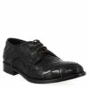 Elegant Vintage Black Derby For Men In Woven Leather 2 Elegant Vintage Black Derby For Men In Woven Leather -Shoes Store derby vintage da uomo in pelle intrecciata 34302140nero 2