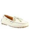 Women's Moccasin With Laces In White Leather -Shoes Store mocassino da donna con lacci in pelle 003bianco 2