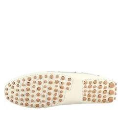 Women's Moccasin With Laces In White Leather -Shoes Store mocassino da donna con lacci in pelle 003bianco 5