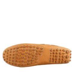 Women's Moccasin With Laces In Brown Leather -Shoes Store mocassino da donna con lacci in pelle 003cuoio 4