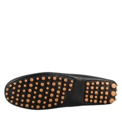 Women's Moccasin With Laces In Black Leather -Shoes Store mocassino da donna con lacci in pelle 003nero 5