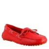 Women's Moccasin With Laces In Red Leather -Shoes Store mocassino da donna con lacci in pelle 003rosso 2