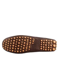 Women's Moccasin With Laces In Dark Brown Leather -Shoes Store mocassino da donna con lacci in pelle 003tdm 5