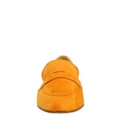 Women's Bag Moccasin In Orange Suede -Shoes Store mocassino da donna in camoscio 222flecce 3