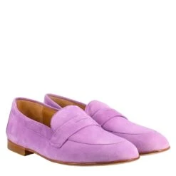 Woman's Bag Moccasin In Lilac Suede -Shoes Store mocassino da donna in camoscio 222glicine 6
