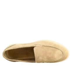 Women's Flexible Moccasin In Nude Suede -Shoes Store mocassino da donna in pelle scamosciata 1200nude 4