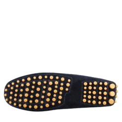 Tubular Women's Moccasin In Blue Leather -Shoes Store mocassino da donna tubolare in camoscio 002blu 4