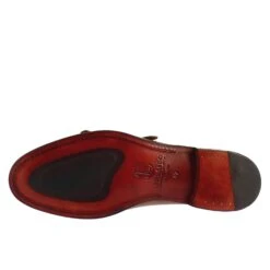 Brown Double Buckle Moccasin For Men -Shoes Store mocassino da uomo doppia fibbia 11283marrone 6