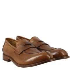 Men's Elegant Vintage Beige Moccasin In Smooth Leather 15 Men's Elegant Vintage Beige Moccasin In Smooth Leather -Shoes Store mocassino da 20uomo in pelle marrone 36526 35beige 7