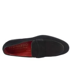 Elegant Black Suede Men's Moccasin -Shoes Store mocassino da 20uomo in pelle scamosciata 11313nero 5