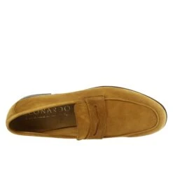 Handmade Men's Slip-on Loafers In Brown Suede LEATHER -Shoes Store mocassino dauomo in pelle scamosciata 07730camoscioluggage 5