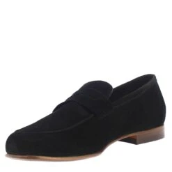 Black Suede Men's Pocket Style Loafer -Shoes Store mocassino dauomo in pelle scamosciata 07730nero 4