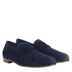 Blue Suede Men's Pocket Moccasin -Shoes Store mocassino dauomo in pelle scamosciata 07730notte 7