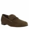 Handmade Men's Slip-on Loafers In Taupe Suede Leather -Shoes Store mocassino dauomo in pelle scamosciata 07730taupe 2