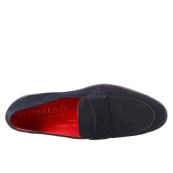 Elegant Blue Moccasin For Men In Suede Leather -Shoes Store mocassino dauomo in pelle scamosciata 11313galassia 5