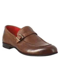 Elegant Brown Moccasin For Men In Leather