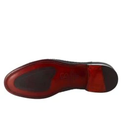 Elegant Blue Moccasin For Men In Woven Grain Leather -Shoes Store mocassino elegante da uomo in pelle fiore intrecciata 11250blu 6