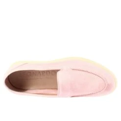 Women's Flexible Moccasin In Pink Suede Leather -Shoes Store mocassino flessibile da donna scamosciato 11200rosa 5